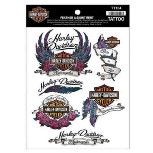 Temporary Foil Tattoos, Feather Tattoo Assortment - Image 1