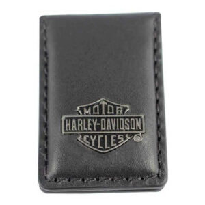 Men's B&S Medallion Leather Magnetic Money Clip - Image 1