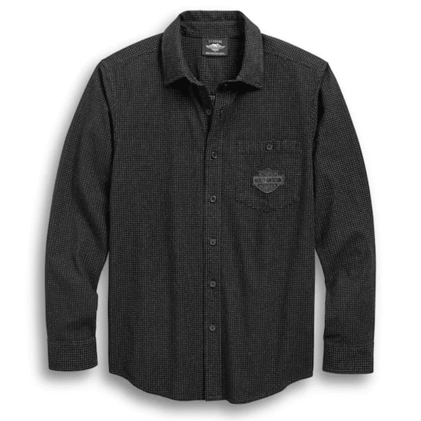 chinese dress ladies Harley-Davidson Men's H-D Tech Vented Long Sleeve Shirt, Colorblock - Asphalt & Harley Black