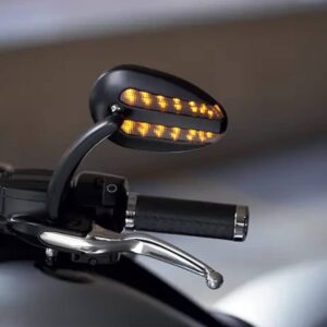 Satin Black Mirror with Auxiliary Running Light and Directional Indicator - Image 2