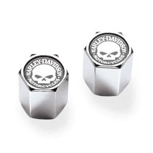 Skull Chrome-Plated ABS Valve Stem Caps
