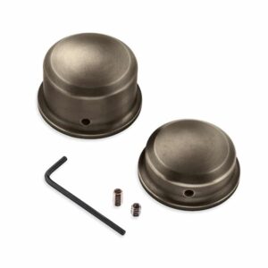 Brass Finish Rear Axle Nut Covers - Set of Two