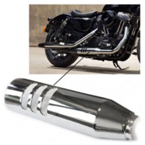 Genuine Exhaust Muffler Heat Shield, Chrome Slotted