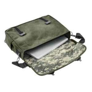 HDMC Messenger Bag, Water-Resistant, Army Green - Image 3