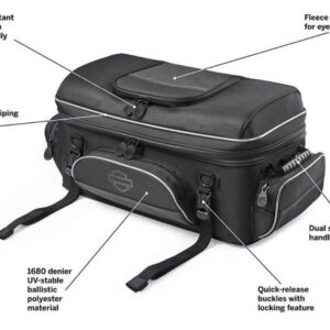 Onyx Premium Luggage Tour-Pak Rack Bag - Black - Image 3
