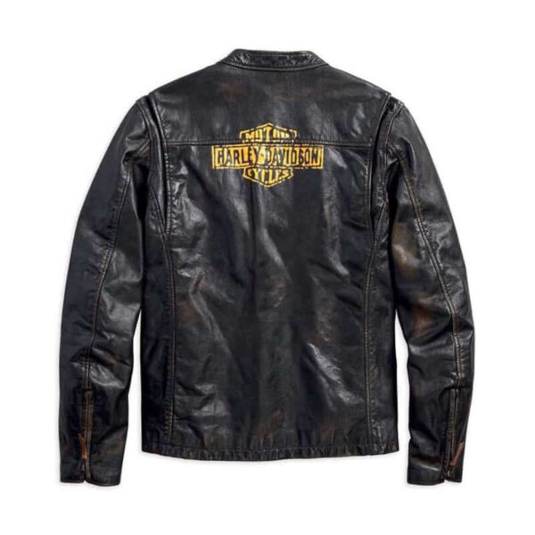 ジャケット・アウター Harley-DavidsonMileage Club / Distressed Men's Forge Distressed Slim Fit Leather Jacket, Black | Harley