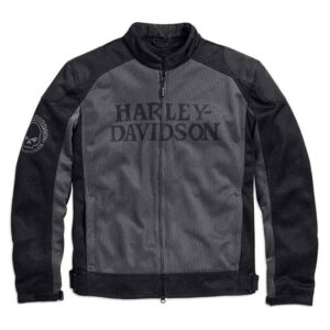 Men's Riding Mesh Jacket, Willie G. Skull, Black - Image 1