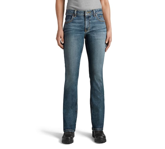 KENSIE Denim CURVY FIT Bootcut TORN WASH Jeans ( 27 ) 