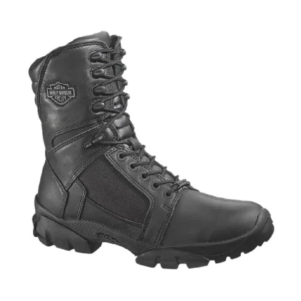 Men's Lynx Waterproof Black 8-Inch Motorcycle Boots | D95149