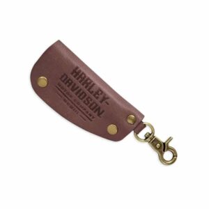 Debossed Leather Key Fob - Image 1
