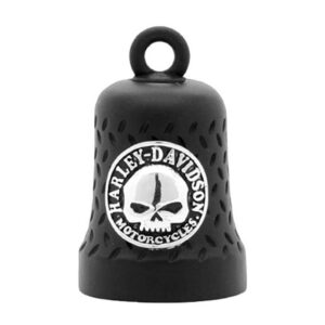 Willie G Skull Diamond Plated Ride Bell, Matte Black - Image 1