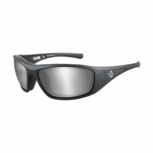 Men's Tank Sunglasses, Silver Flash Lens/Black Frame - Image 1