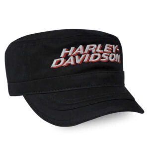 Men's Embroidered H-D Painter's Cap - Black & Orange - Image 1
