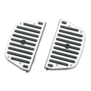 Chrome and Rubber Passenger Footboard Inserts - Traditional Shape - Image 1