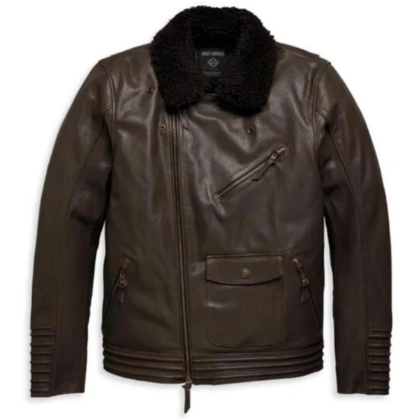 ジャケット・アウター goa Riders leather fur jacket GOA” fox fur
