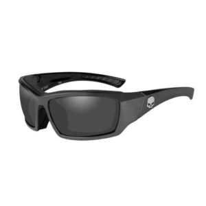 Men's Tat Skull Gasket Sunglasses, Gray Lenses & Frames - Image 1