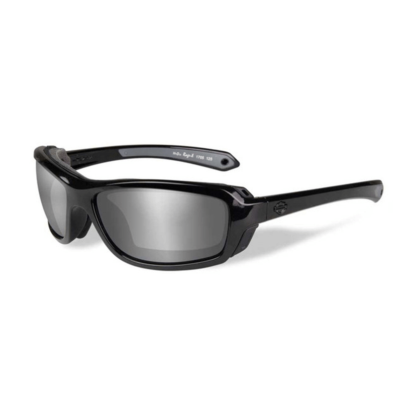 Mens Rage PPZ Silver Flash Sunglasses, Gloss Black Frame - Harley ...