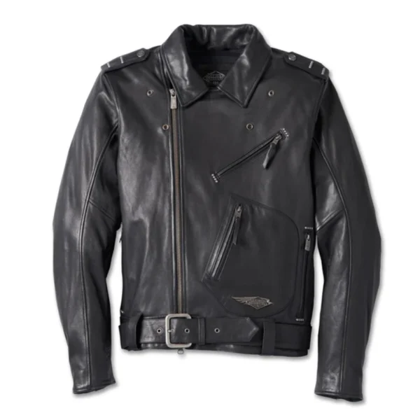 Men's 120th Anniversary Cycle Champ Leather Biker Jacket | 97023-23EM