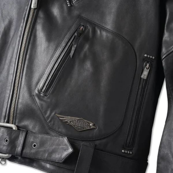 Men's 120th Anniversary Cycle Champ Leather Biker Jacket | 97023-23EM