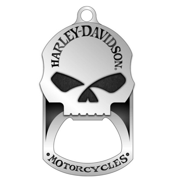 Willie G. Skull Bottle Opener Dog Tag Necklace/KeyChain Harley