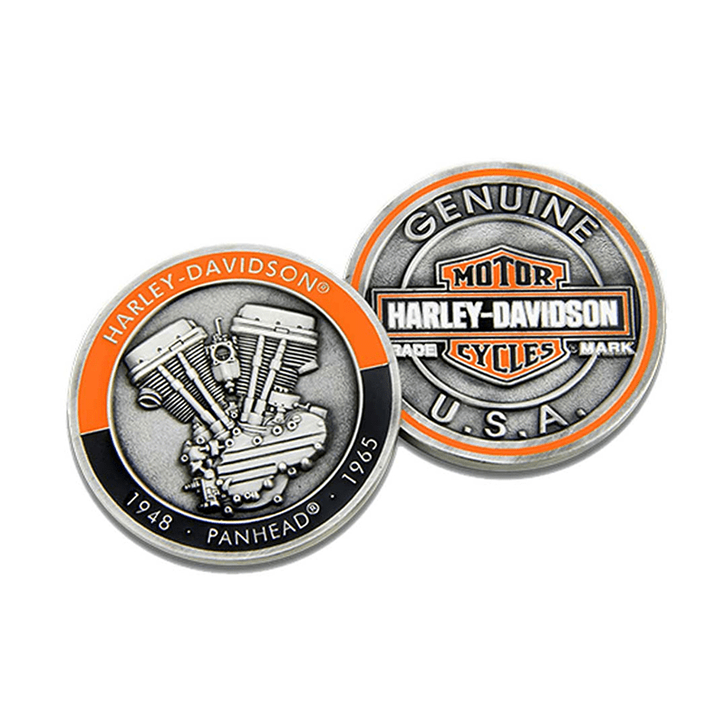 Panhead Bar & Shield Challenge Coin, 1.75 in Coin | Harley