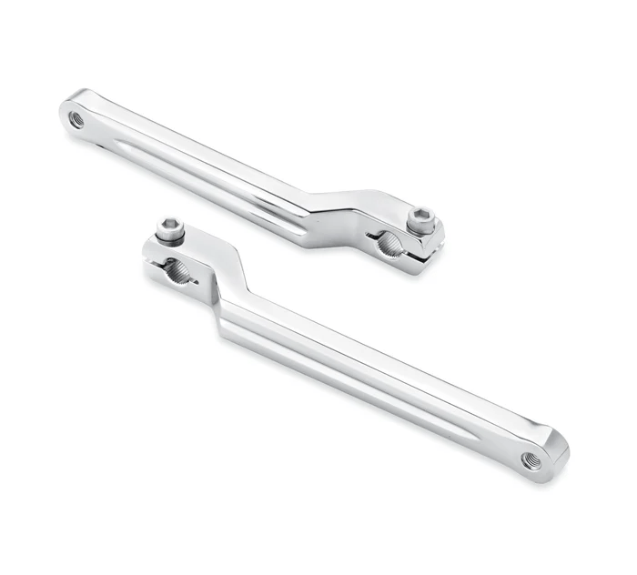 Chrome Aluminum Heel/Toe Shift Levers With Skull Pegs For Harley Davidson Softail & Touring
