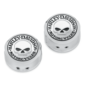 Willie G Skull Swingarm Pivot Bolt Cover Kit - Image 1
