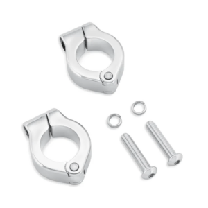 LED Fog Lamp Engine Guard Clamp Kit - Chrome - Image 1