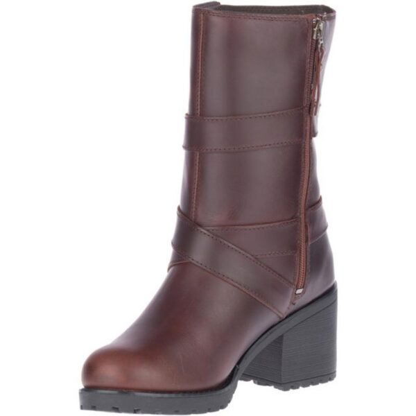 HARLEY-DAVIDSON Women's LALANNE Triple Strap Motorcycle Boot - 8 Inch Shaft