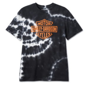 Men's Bar & Shield Tie Dye Tee - Black Beauty