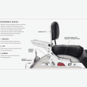 HoldFast Sissy Bar Upright - Short - Chrome - Image 3