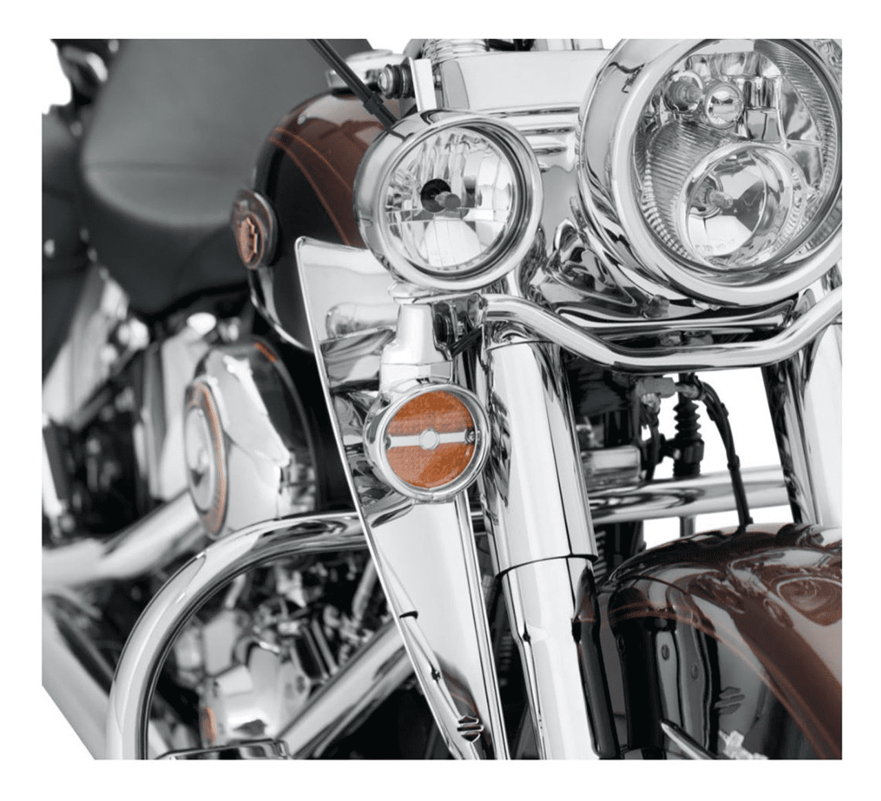 ForkMount Wind Deflector Chrome, MultiFit Item HarleyDavidson
