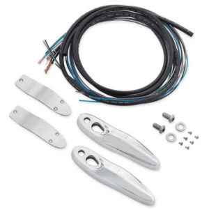 Rear Turn Signal/License Plate Relocation Kit, Chrome - Image 1