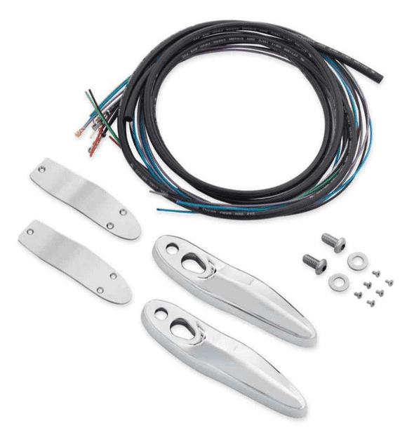 Rear Turn Signal/License Plate Relocation Kit, Chrome HarleyDavidson