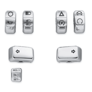 Chrome Switch Cap Kit