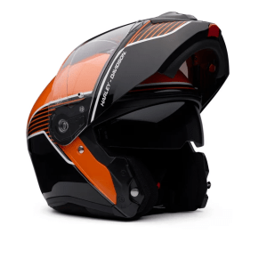 Capstone Sun Shield II H31 Modular Helmet - Black & Orange - Image 4