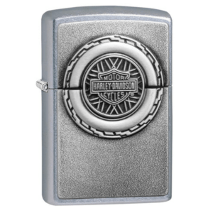 Street Chrome™ lighter with motorcycle wheel emblem - Image 1