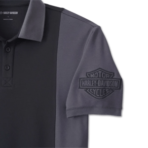 Men's The Bagger Polo - Colorblocked - Harley Black - Image 3