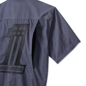 Men's #1 Racing Performance Short Sleeve Shirt - Ombre Blue - Image 3