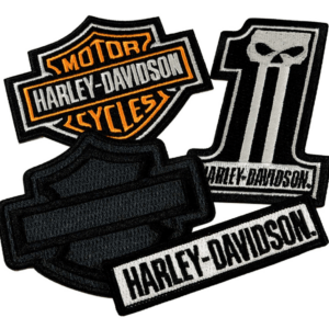 Harley-Davidson® Classic H-D Logos Emblem Sew-On Patch Pack - Black/Orange - Image 1