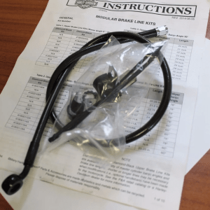 Softail Dyna Upper Black Brake Line Kit 35deg