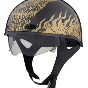 Harley-Davidson® Men's Goldusa 3-IN-1 X07 Half Helmet, Gloss Black - Image 4