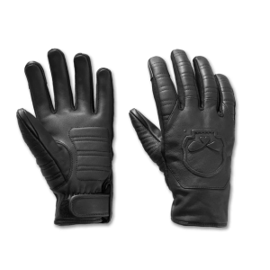 Men's Willie G Skull Graphic Leather Riding Gloves
