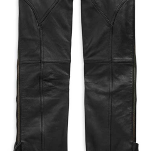 Women's Deluxe II Midweight Leather Chaps, Black - Image 2