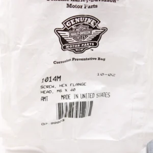 Harley-Davidson Genuine Motor Parts corrosion preventive bag label with logo and barcode