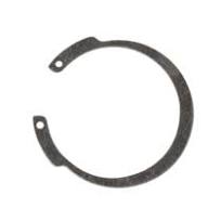Open circular metal hose clamp with two tabs and holes