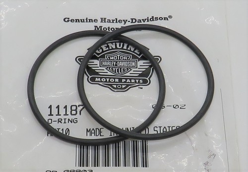 11187 | Harley-davidson® Online Two black O-rings on a Harley-Davidson Genuine Motor Parts packaging, showing the part number 11187.