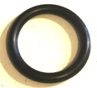 Black rubber O-ring on a light beige background.