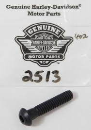 Harley-Davidson Genuine Motor Parts label with part number 2513 and a black bolt nearby.