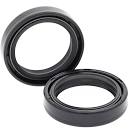 Two black rubber O-rings on a white background, arranged side by side.